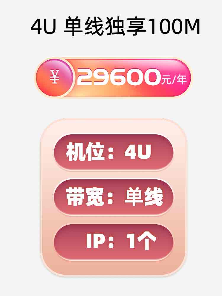 株洲单线100M服务器托管价格