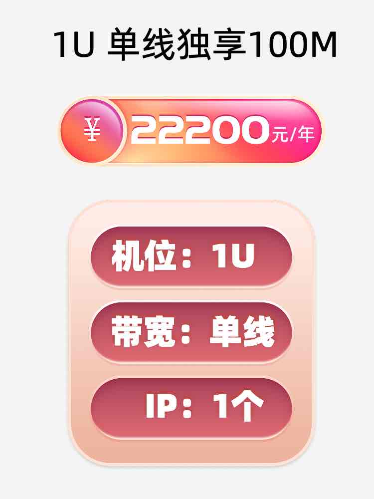 株洲单线100M服务器托管价格